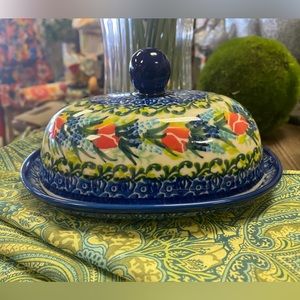 Polish Pottery Butter Dish